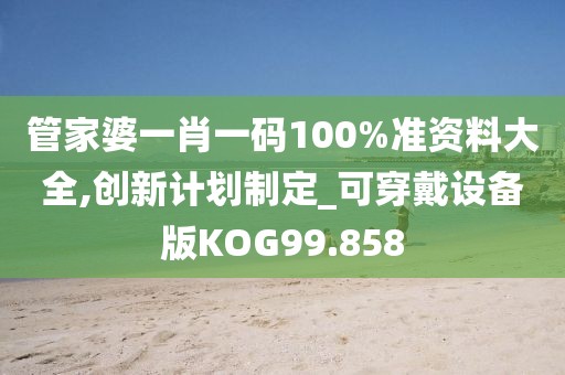 管家婆一肖一码100%准资料大全,创新计划制定_可穿戴设备版KOG99.858