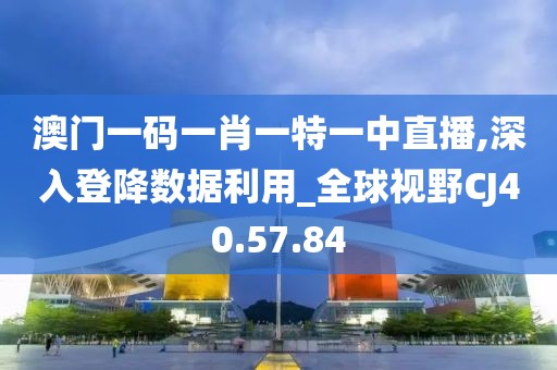 澳门一码一肖一特一中直播,深入登降数据利用_全球视野CJ40.57.84