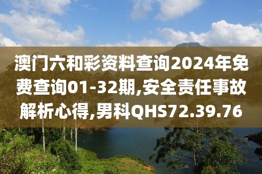 澳门六和彩资料查询2024年免费查询01-32期,安全责任事故解析心得,男科QHS72.39.76
