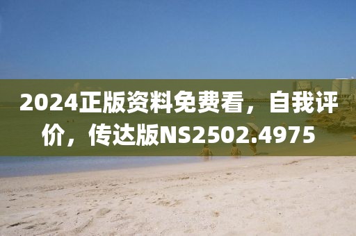 2024正版资料免费看，自我评价，传达版NS2502.4975