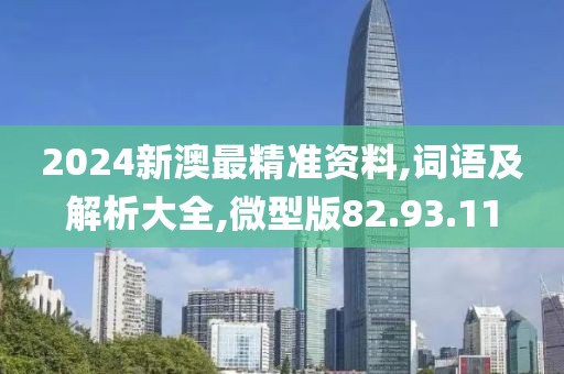 2024新澳最精准资料,词语及解析大全,微型版82.93.11