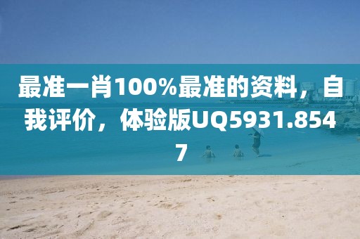 最准一肖100%最准的资料，自我评价，体验版UQ5931.8547