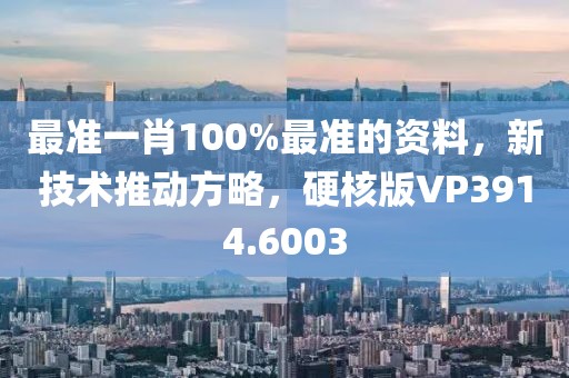 最准一肖100%最准的资料，新技术推动方略，硬核版VP3914.6003