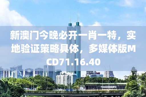 新澳门今晚必开一肖一特，实地验证策略具体，多媒体版MCD71.16.40