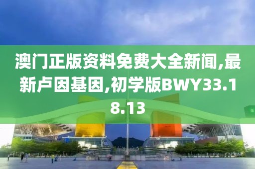 澳门正版资料免费大全新闻,最新卢因基因,初学版BWY33.18.13