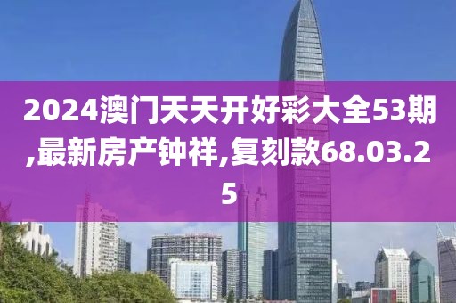 2024澳门天天开好彩大全53期,最新房产钟祥,复刻款68.03.25