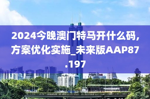 2024今晚澳门特马开什么码,方案优化实施_未来版AAP87.197