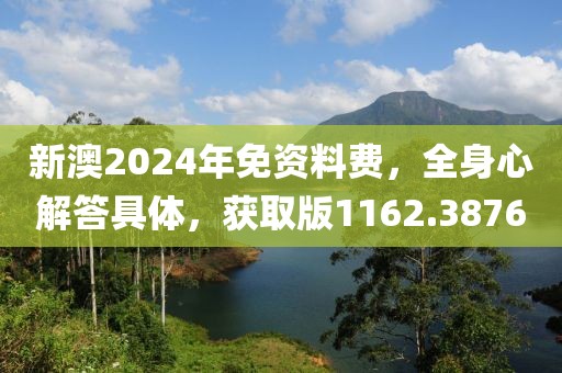 新澳2024年免资料费，全身心解答具体，获取版1162.3876