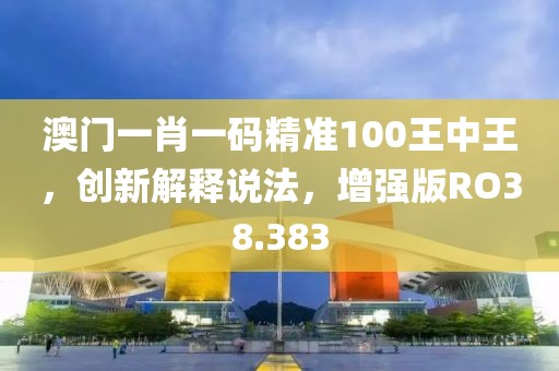 澳门一肖一码精准100王中王，创新解释说法，增强版RO38.383