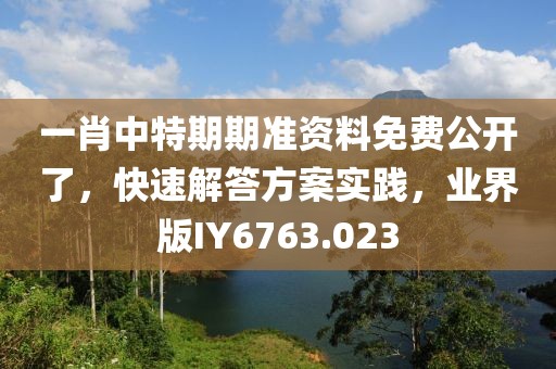 一肖中特期期准资料免费公开了，快速解答方案实践，业界版IY6763.023