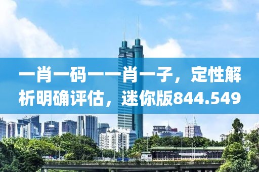 一肖一码一一肖一子，定性解析明确评估，迷你版844.549