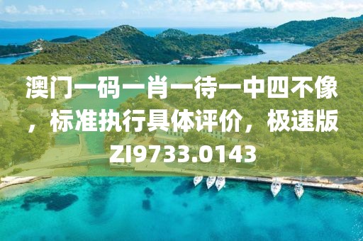 澳门一码一肖一待一中四不像，标准执行具体评价，极速版ZI9733.0143