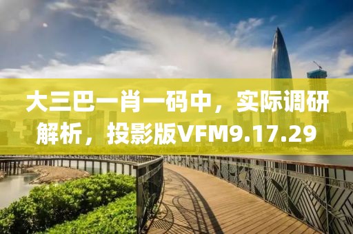 大三巴一肖一码中，实际调研解析，投影版VFM9.17.29