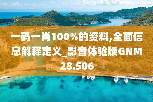 一码一肖100%的资料,全面信息解释定义_影音体验版GNM28.506
