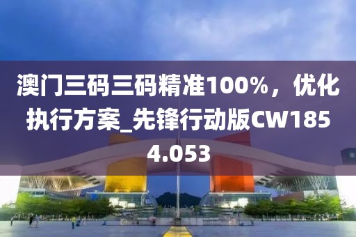 澳门三码三码精准100%，优化执行方案_先锋行动版CW1854.053