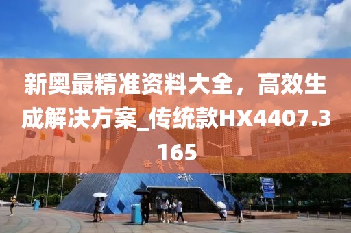 新奥最精准资料大全，高效生成解决方案_传统款HX4407.3165
