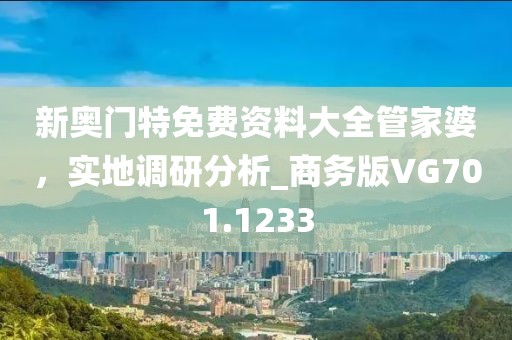 新奥门特免费资料大全管家婆，实地调研分析_商务版VG701.1233