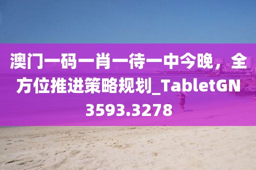 澳门一码一肖一待一中今晚，全方位推进策略规划_TabletGN3593.3278