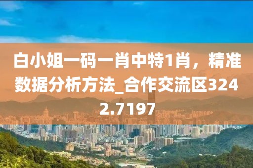 白小姐一码一肖中特1肖，精准数据分析方法_合作交流区3242.7197