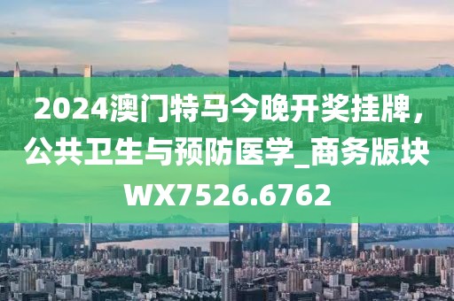 2024澳门特马今晚开奖挂牌，公共卫生与预防医学_商务版块WX7526.6762
