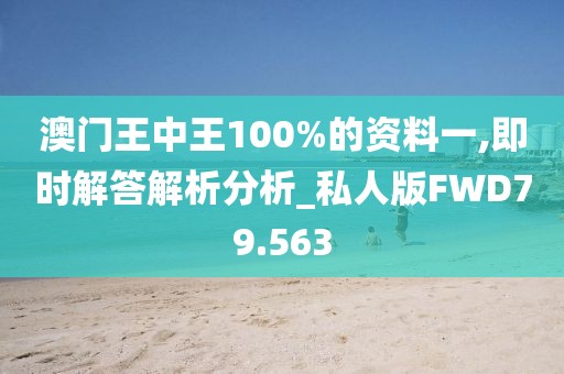 澳门王中王100%的资料一,即时解答解析分析_私人版FWD79.563