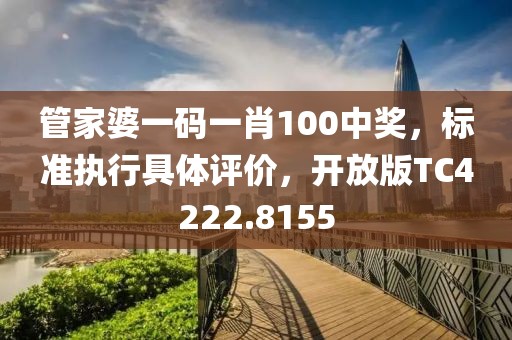 管家婆一码一肖100中奖，标准执行具体评价，开放版TC4222.8155