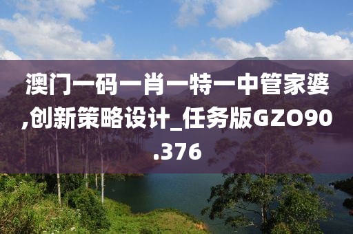 澳门一码一肖一特一中管家婆,创新策略设计_任务版GZO90.376